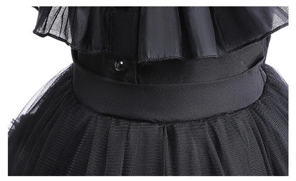 1-6 Years Children Dress For Girl Costume 2023 New Vestidos For Kids Birthday Party Dresses Black Halloween Cosplay Costumes