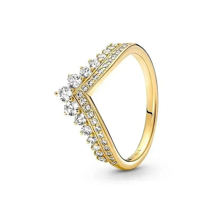 Hot selling 925 sterling silver ring, exquisite luxury, adjustable charm, square circular heart-shaped ring women's jewelry gift