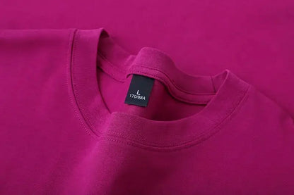 600grams 100% Cotton Men Oversized Heavyweight T Shirt Summer Women Short Sleeve Top Casual Men's Tees
