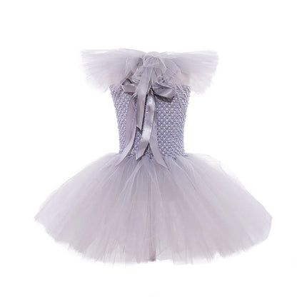 Pennywise Inspired Horrible Creature It Clown Tutu Dress Kids Joker Cosplay Costume with Hair Pin Gloves Girl Halloween Apparel