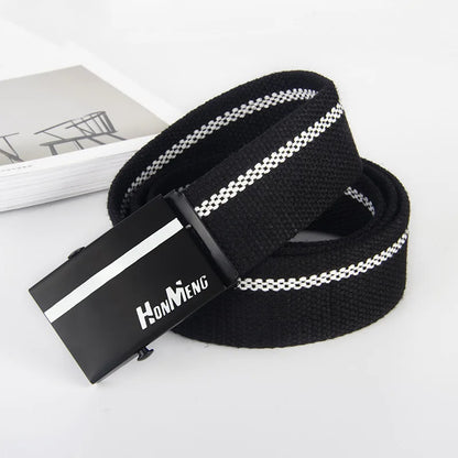 White Blue Black Military Automatic Buckle Nylon Belt Outdoor Hunting Multifunctional Tactical Canvas Belt High Quality Men Belt
