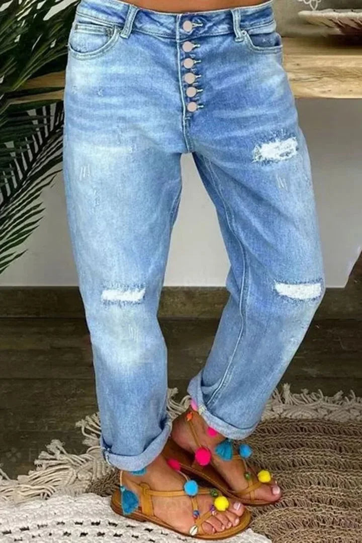 Calça Mom Jeans Flare Cintura Alta