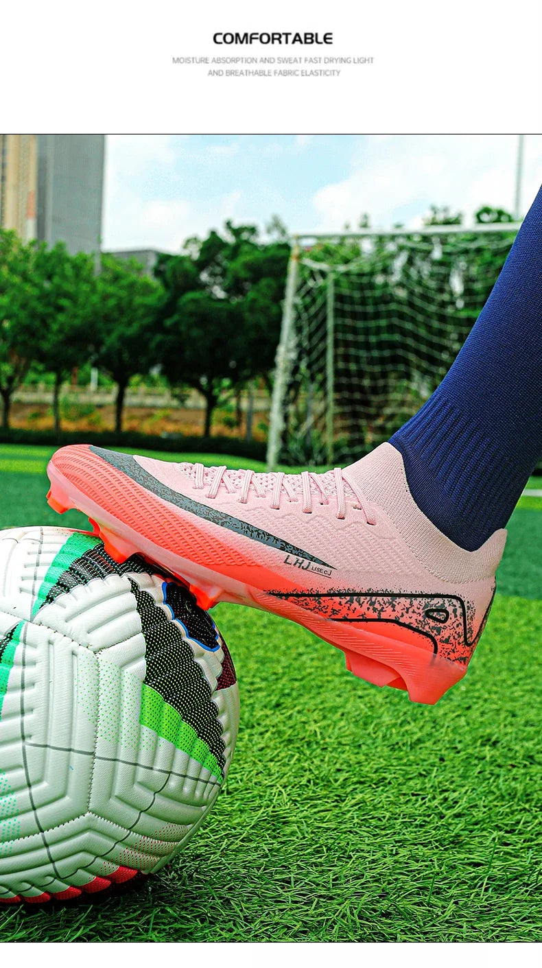 New Men's Football Boots Training FG Top Quality Non-Slip Soccer Shoes Cleats Sneakers Wholesale Drop Shipping Unisex Adult