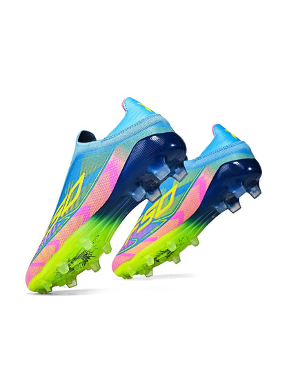 Lightweight AG/FG Long Nail Soccer Shoes，PU Fabric Stitching Upper，TPU Wear-resistant Sole，Quality Reliable for Youth Men Women