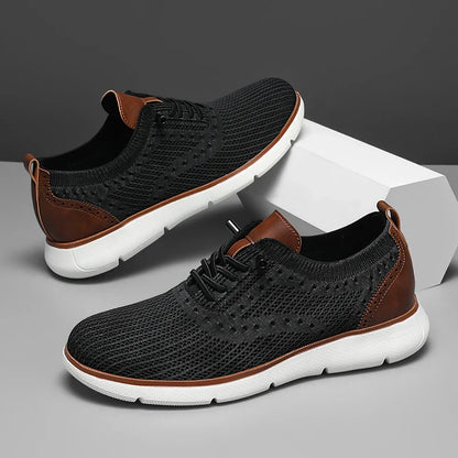 Large Size Comfortable Men's Shoes Light Fashion Casual Sports Shoes Breathable Flying Mesh Top Loafers