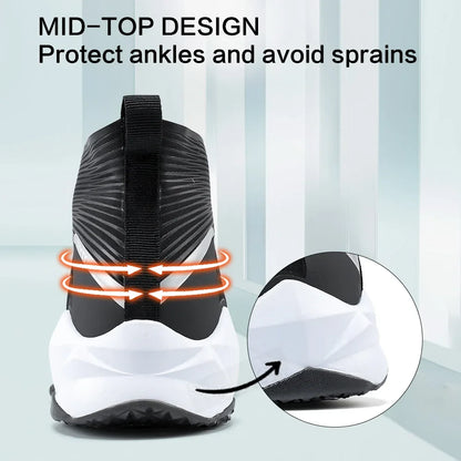 Kids Basketball Shoes Sneakers Durable  Non-Slip Running Shoes Secure for Little Kids Big Kids and