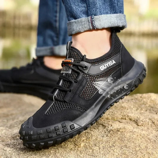 Ladle Toe Work Shoes  Summer Worker Safety Sports Shoes  Protective Shoes for Men  Fashionable  Breathable and Comfortable