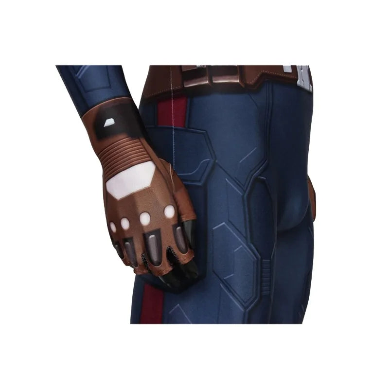 Captain America Cosplay Costume 3D Printed Spandex Zentai Suit for Men Superhero Halloween Party  Cosplay Outfit