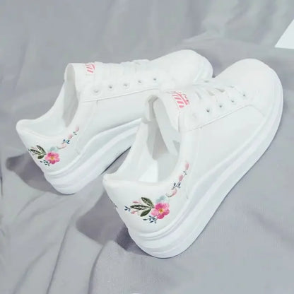 Childs Breathable Leather Panel Shoes Women Solid Color Versatile Kid Shoes Girls Autumn White Shoes Low Top Sports Casual Shoes