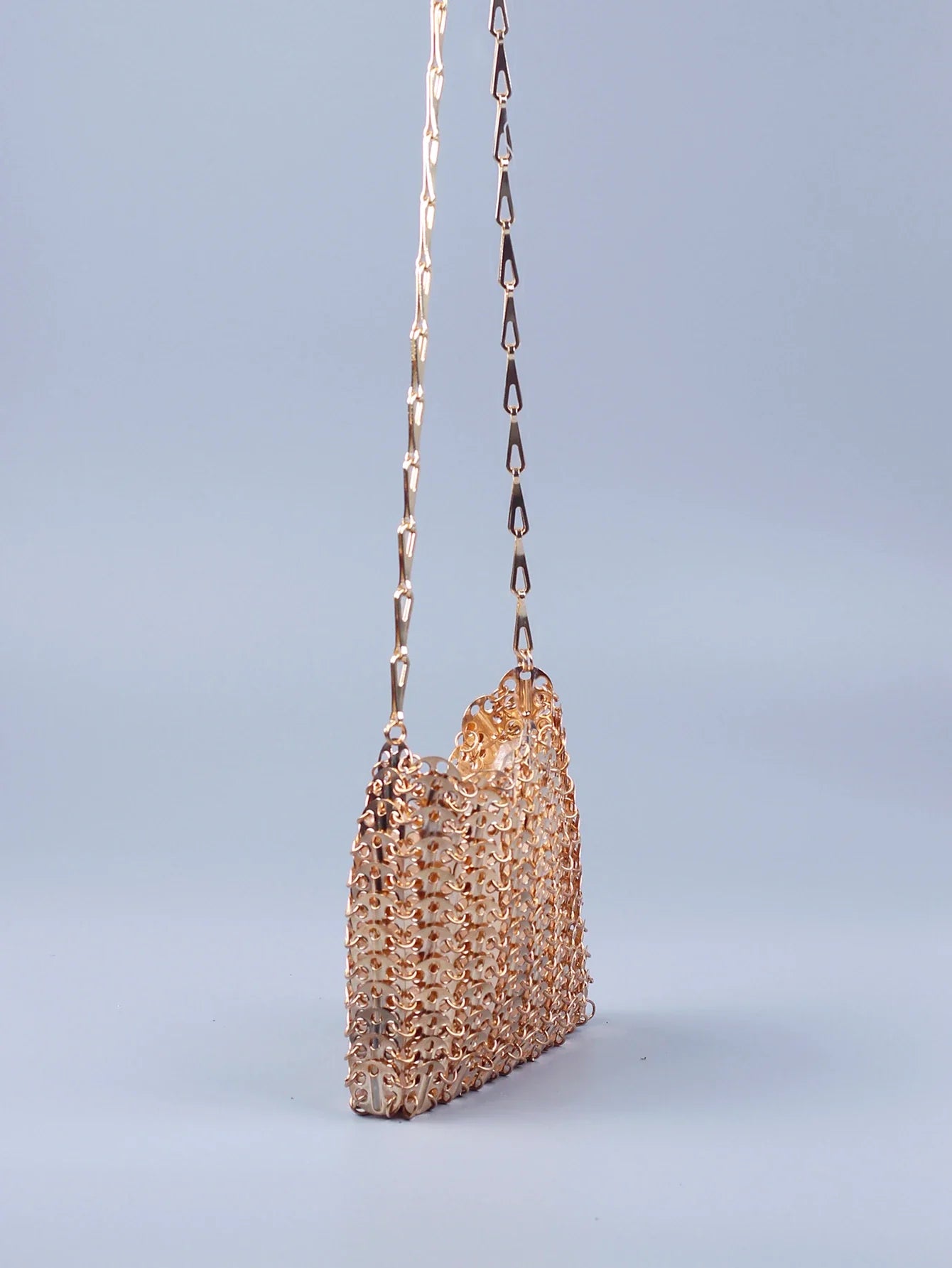 Popular metal sequins with large capacity mobile phone crossbody chain bag DIY handmade bag for women's fashion trend