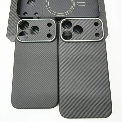 Genuine Aramid Carbon Fiber Mag Safe Magnetic Case For iPhone 17 Pro Max 17Pro Matte Camera Hole Thin Hard Armor Cover