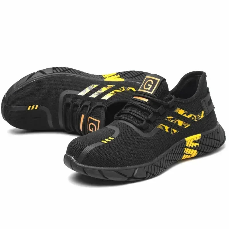 Work Sneakers Men's Safety Shoes Construction steel toe work Shoes Safety boots Men's shoes Puncture proof work summer Kevlar