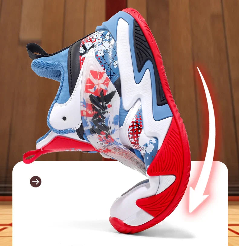 Kids Basketball Shoes Tactical Boots Ankle Support Sneakers Breathable Boys Girls Sports Shoes Shock-absorbing Athletic Shoes
