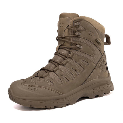 Men Tactical Boots Lace Up Brand Ankle Hiking Shoes Desert Work Boot Waterproof Size Plus Unisex Climbing Shoes