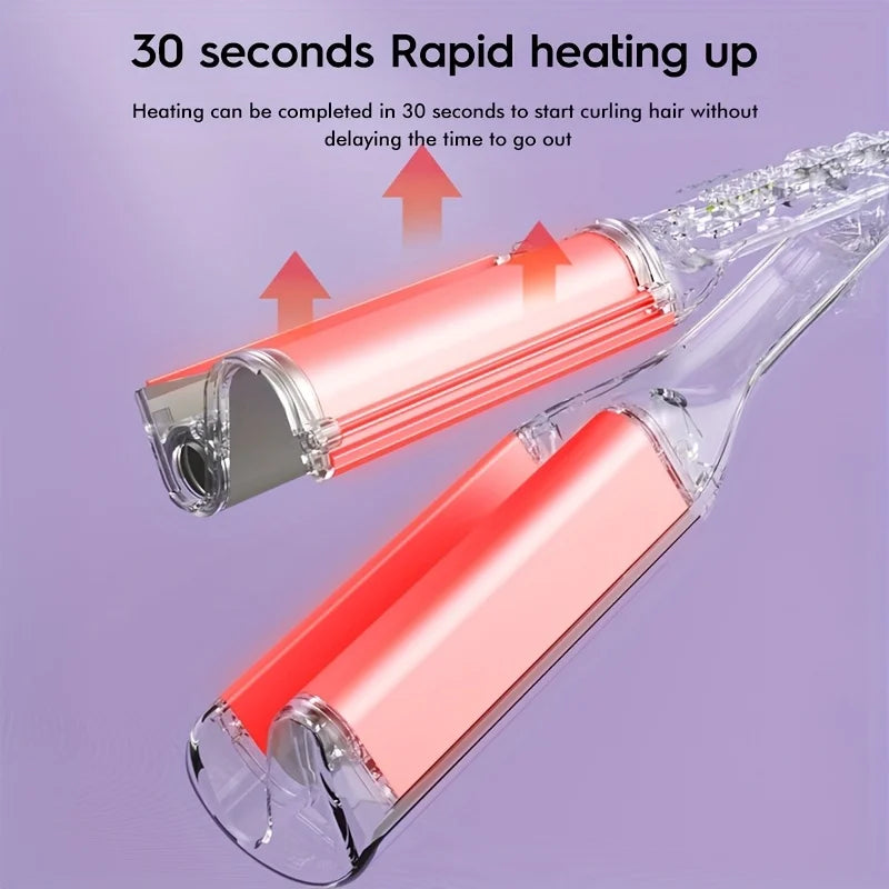 Ladies deep V big hair curling rod, 32mm long-lasting styling roller, fast heating, suitable for width and depth waves, holiday