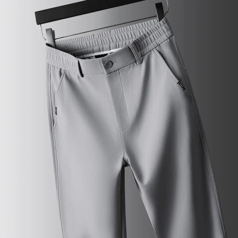 Spring Autumn Male Casual Pants Korean Mens Clothing Business Straight Work Trousers Solid Color Classic Versatile Man Pants