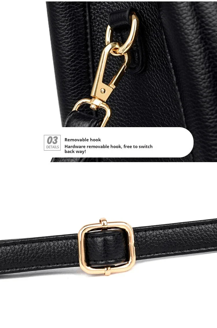 Fashion Women Soft PU Leather Handle Handbag Designer Shoulder Crossbody Bag Ladies Large Capacity Shopping Messenger Tote Bag