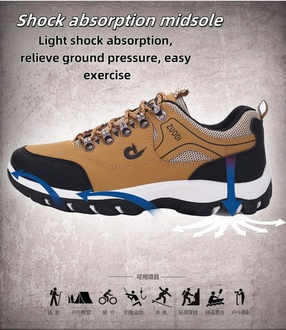 Men's leather Casual Shoes, Men's Sports Shoes, Spring,Autumn,Winter Shoes, Men's Tennis lightweight Wear-resistant Hiking Shoes