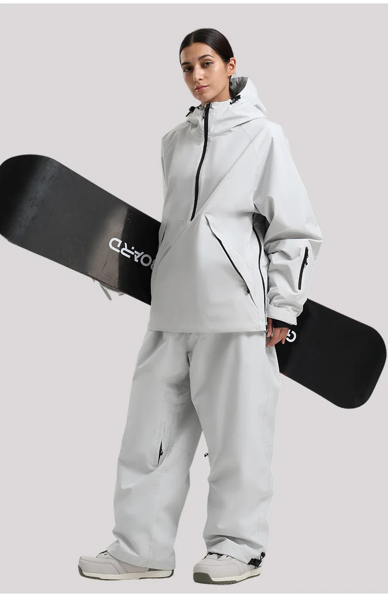 2025 Women's & Men's Slim Fit Ski Suit Set - Thermal Insulated Waterproof Snowboard Jacket & Pants for Outdoor Sports