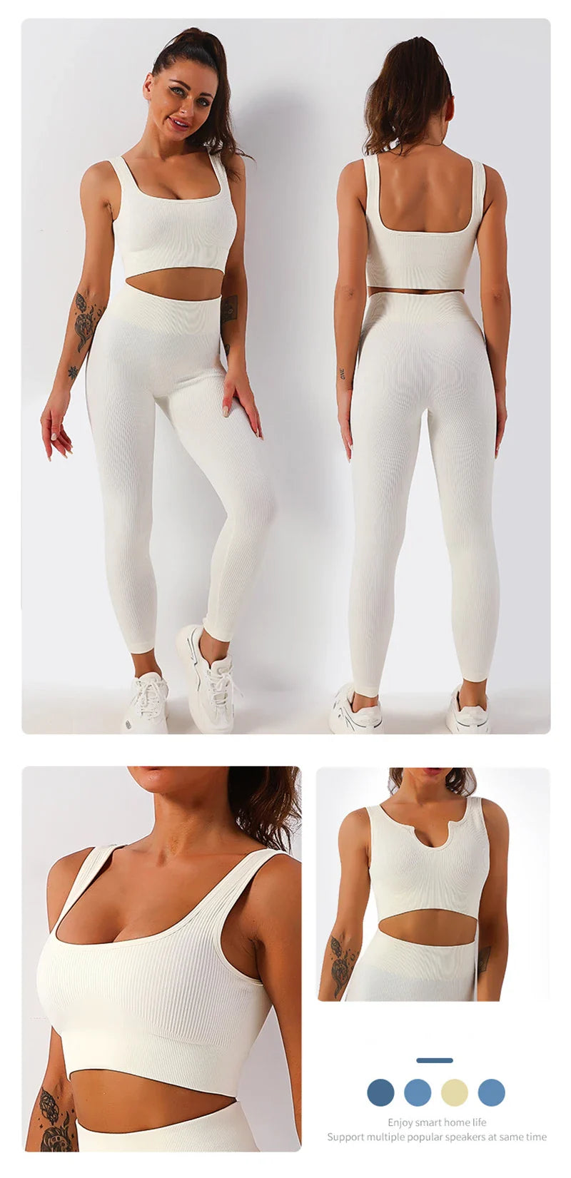 2Pcs Women Sports Set Seamless Yoga Set Fitness Suit Gym Leggings Bra Workout Sportswear  Active Wear Gym Clothing