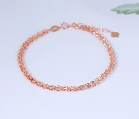 18k gold phoenix-tail bracelets for women yellow gold / rose gold bracelet