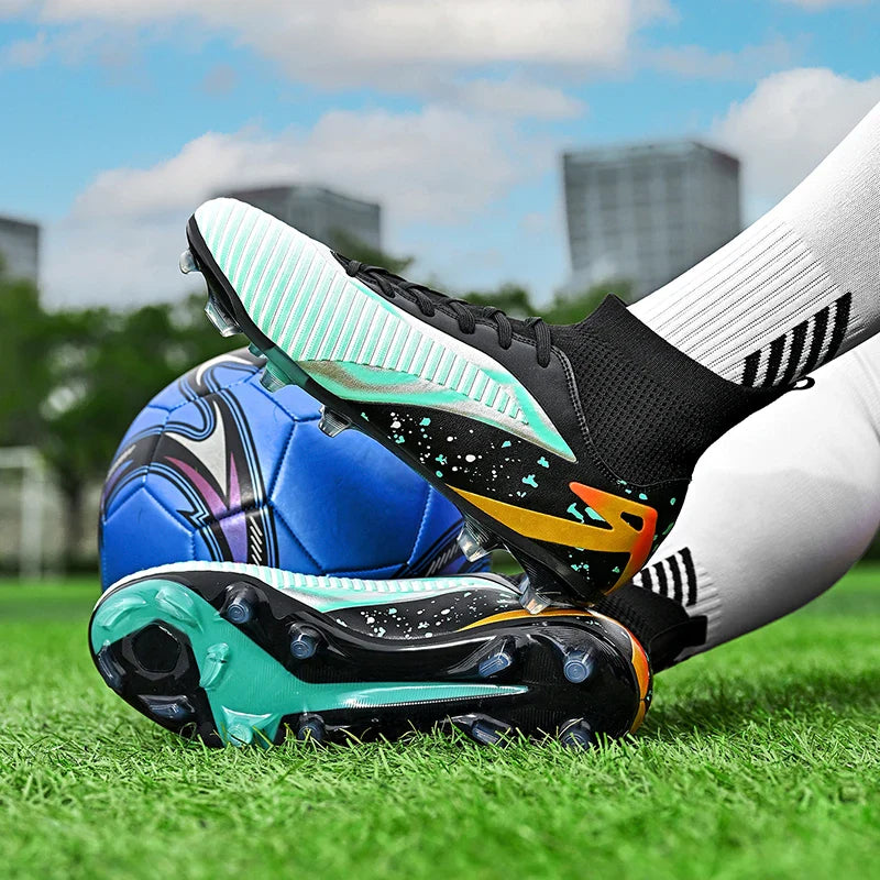 New Men Football Boots Sports Shoes Futsal High Ankle Soccer Shoes High-quality Indoor Non-Slip Outdoor Ultralight Non-Slip