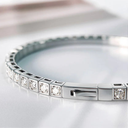 2.5MM Full D Color VVS1 Moissanite Bracelet Can Pass Diamond Test S925 Silver for Women Man Wedding Party Fine Jewelry