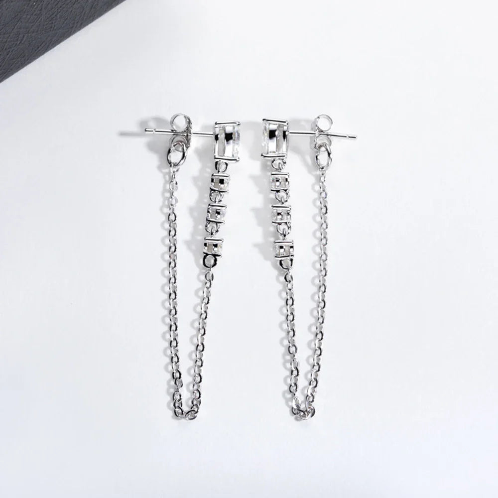 Pear Cut Moissanite Earrings for Women GRA Certified Diamond Pendant Tassel Earring Solid s925 Silver Dainty Ear Ring