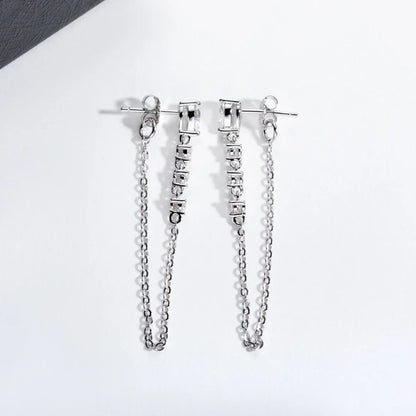 Pear Cut Moissanite Earrings for Women GRA Certified Diamond Pendant Tassel Earring Solid s925 Silver Dainty Ear Ring