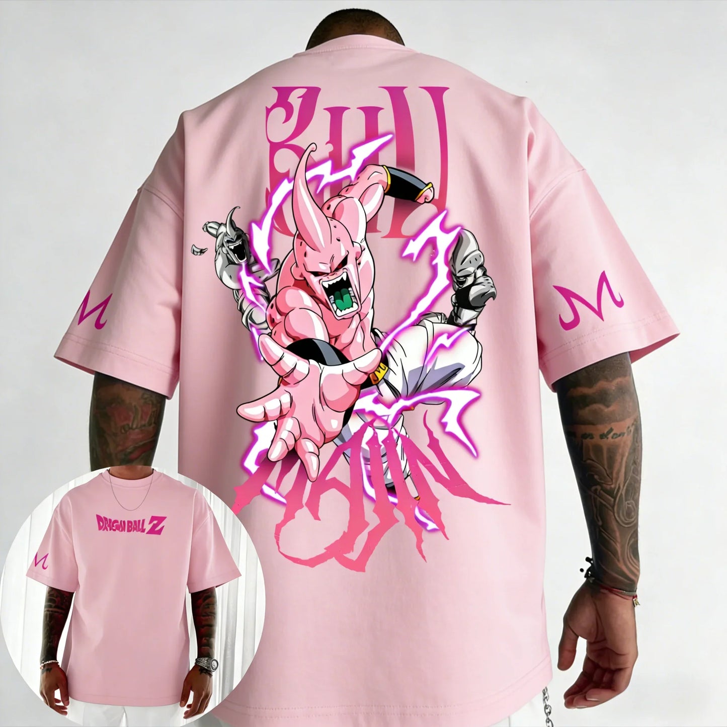 Anime T-shirt Summer New Majin Buu Co Branded Men and Women Harajuku Loose Casual Parent Child Short Sleeve