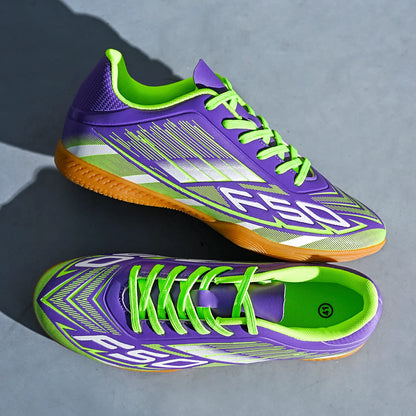Men's special five-a-side IC indoor flat bottom football shoes suitable for indoor football fields, comfortable and breathable