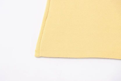Vintage Casual Chic Yellow Women Cami Tops Solid Single Breasted Sleeveless Vest Fashion 2025 Spring Summer Holiday Tops