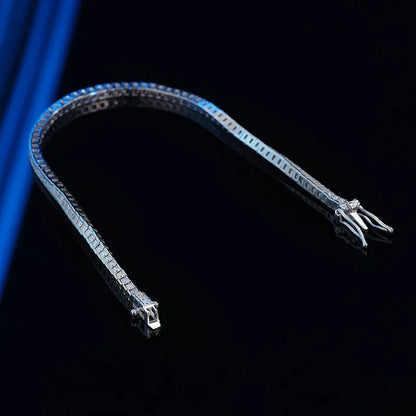 Princess Cut Full 1.5mm 2mm D Color Moissanite Tennis Bracelet for Women Man 925 Silver Pass Diamond Test Link Bracelets