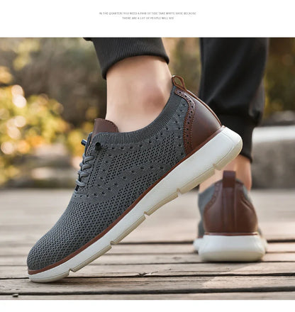 Large Size Comfortable Men's Shoes Light Fashion Casual Sports Shoes Breathable Flying Mesh Top Loafers