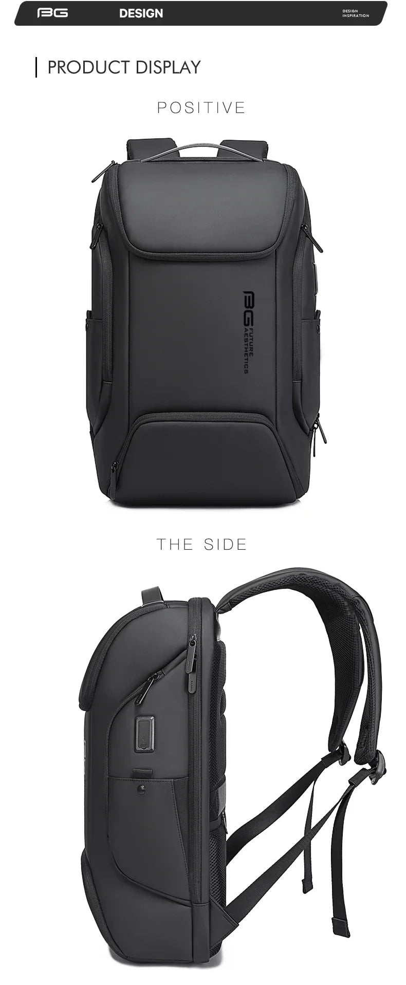 Business USB Charging Smart Backpacks Fits 15.6 Inch Laptop Commute Backpack WaterProof Carry On Bag for Men Travel Bags