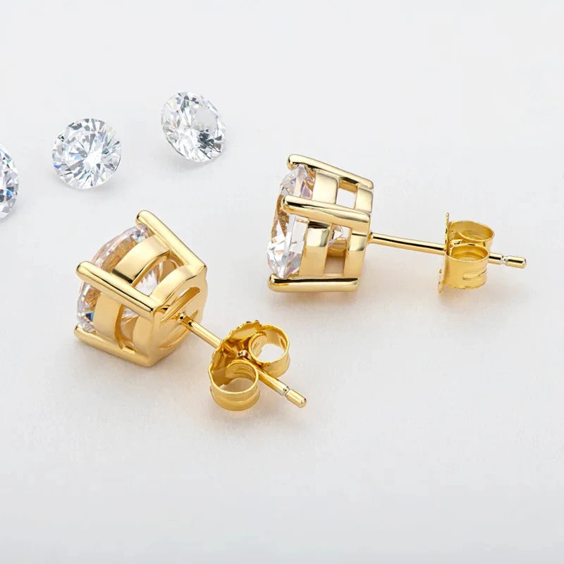 0.5-2ct Moissanite Diamond Stud Earrings for Women Original 925 Sterling Silver Lady's Moissanite Earring New 2026