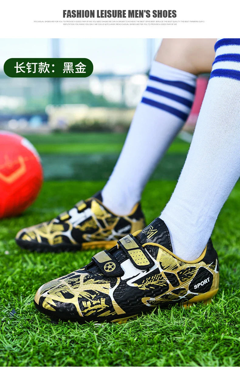 Professional Football Shoes Kids Futsal Sneakers Outdoor Low-cut Soccer Shoes Boys Lightweight Non-slip Children's Sports Shoes