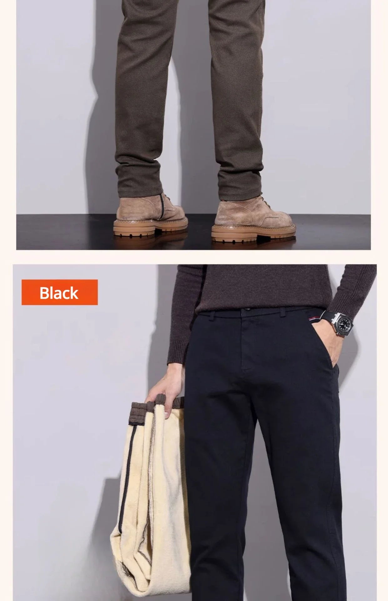 New Winter High-End Business Men's Suit Pants Autumn and Winter Slim Straight Casual Pants Versatile Fashion Trousers Korean