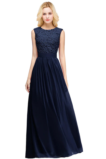 Floor Length Lace Chiffon Prom Gowns For Party Sweetheart Neckline Long A Line Bridesmaid Dress Pink Maid Of Honor Dress