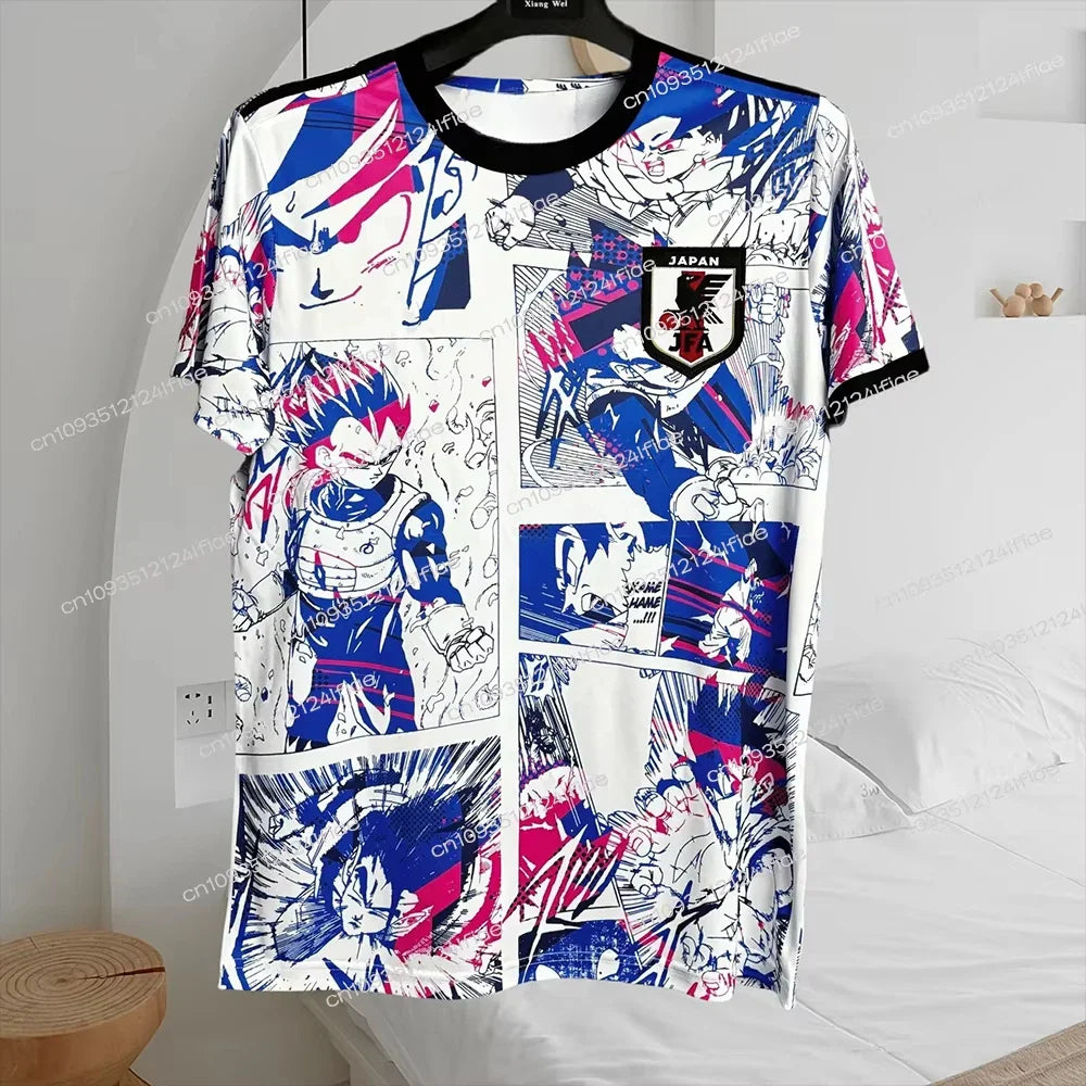 2025 New Japanese Anime Dragon Ball Z adult Men's Special Design Football Jersey T-shirt Kids Saiyan Cartoon Short Sleeve