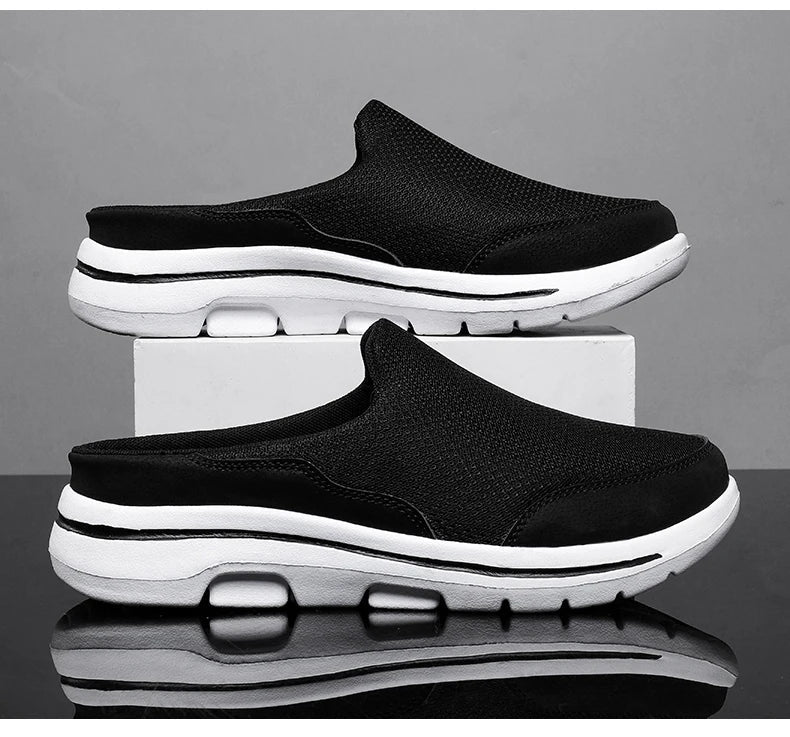 Men Slippers Summer Breathable Home Indoor Slippers Men Thick Bottom Slides Fashion Couple Walking Shoes