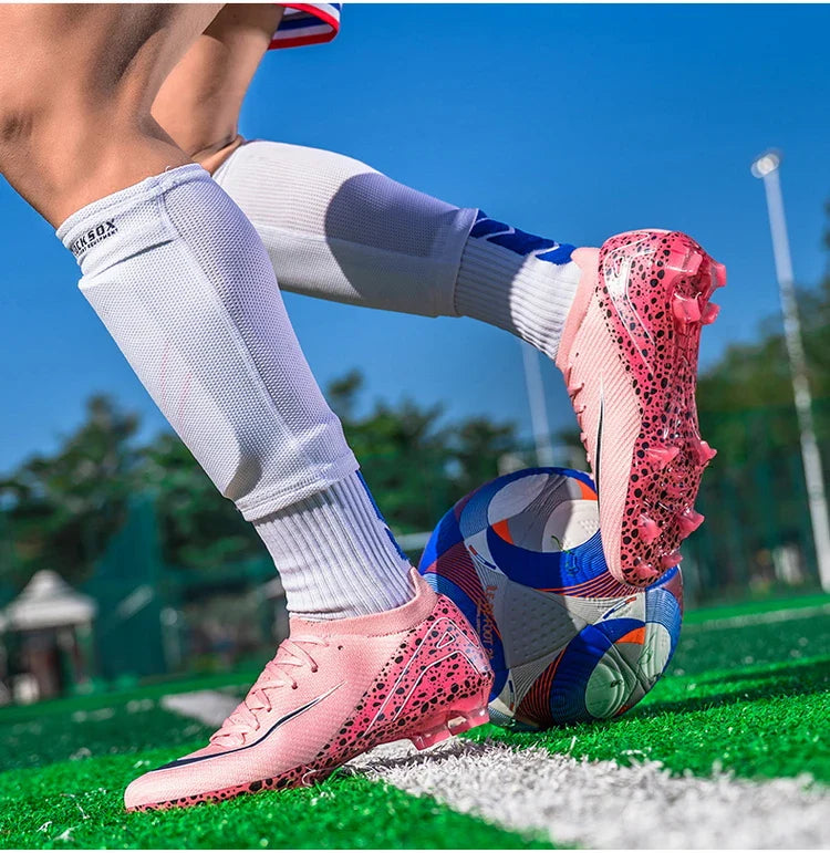 Soccer Cleats for Men Women AG/TF Breathable Cushioned Insole Anti-Slip Outdoor Sports Artificial Grass Football Boots