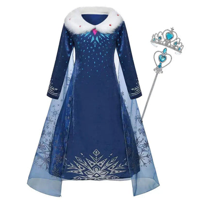 Frozen 2 Elsa Princess Girls Dress Up Snow Queen Costume Carnival Party Halloween Kids Carnival Birthday Party Clothes