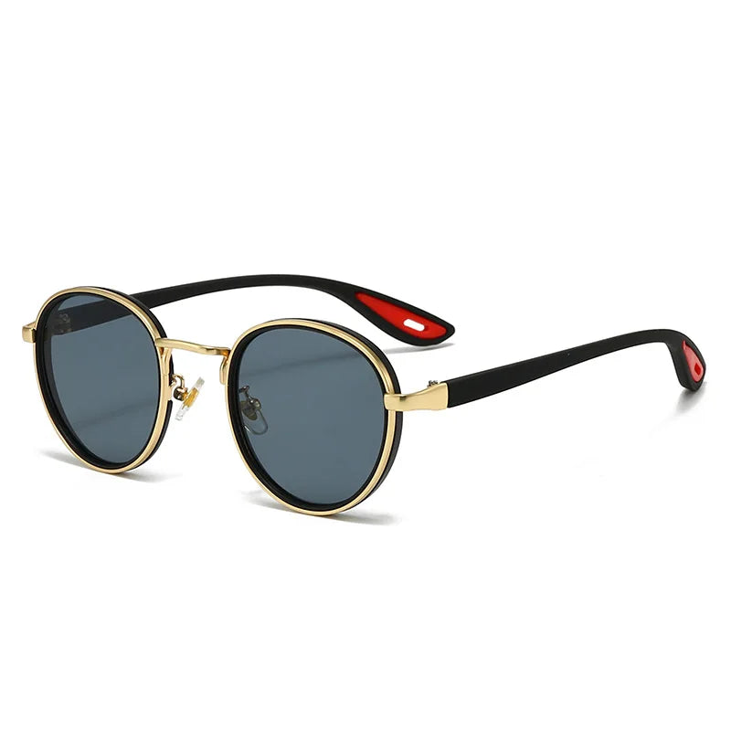Vintage Designer Outdoor Sunglasses Men Round Fashion Plastic Titanium High Quality Sun Glasses Man UV Protection Glasses Woman