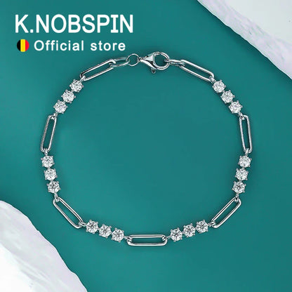 3mm D Color Round Moissanite Bracelet Summer Fashion Jewelry GRA Certified s925 Sliver Plated 18k Bracelets for Women