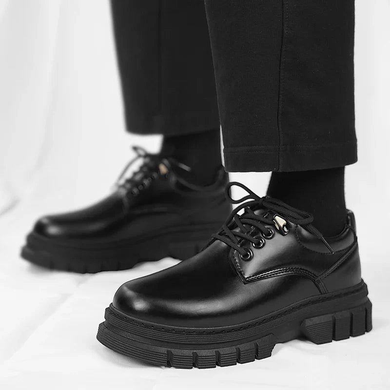 Men's leather shoes with soft soles fashion men's shoes comfortable business casual height increasing formal leather shoes men