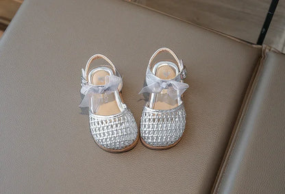 Kids Girls Shoes Children's Woven Sandals New Summer Popular Roman Shoes Children's Soft-soled Princess Shoes