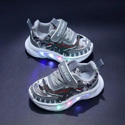 2026 New  Boys Led Lighted Shoes Fashion Mickey Children's Casual Sneakers Kids Luminous Shoes Sport Shoes Lighted Shoes