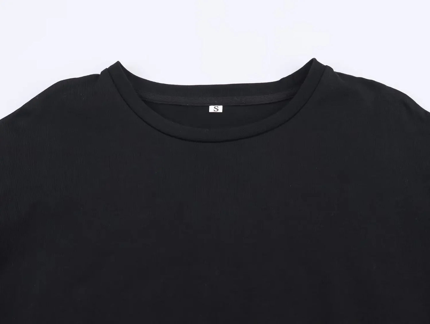 Lace Splice Asymmetry T-shirt  Women Fashion Autumn Winter O-neck loose Tee Top Chic Female Long Sleeved T-Shirts Mjuer