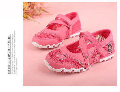 2024 New Summer High Quality Non-slip Children Shoes Girls Fashion Sandals Cartoon Princess Sandals Kids Flat
